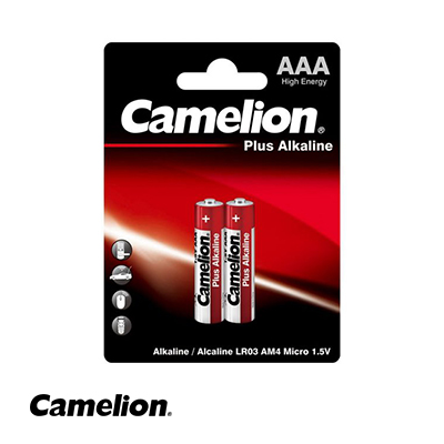 باتری نیم قلمی پلاس آلکالاین کارتی 2 عددی کملیون Plus Alkaline