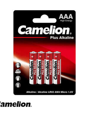 باتری نیم قلمی پلاس آلکالاین کارتی 4 عددی کملیون Plus Alkaline