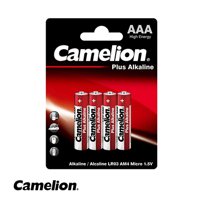 باتری نیم قلمی پلاس آلکالاین کارتی 4 عددی کملیون Plus Alkaline