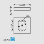 چراغ دانلایت روکار 25 وات 22*22 سانتی مدل آریانا سری Reliance مازی نور - Image 2