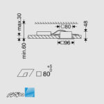 چراغ دانلایت توکار 9 وات 8*8 سانتی مدل آریانا سری Reliance مازی نور - Image 2