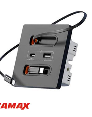 پریز شارژ دو کابل کامکث